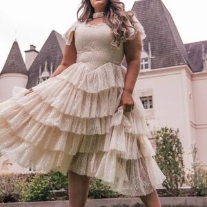 JessaKae Lace Tiered Dress